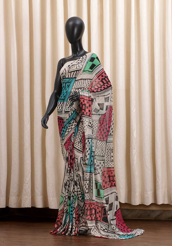 Chiffon Saree - Retro