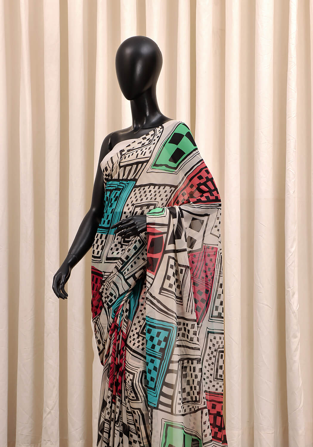 Chiffon Saree - Retro