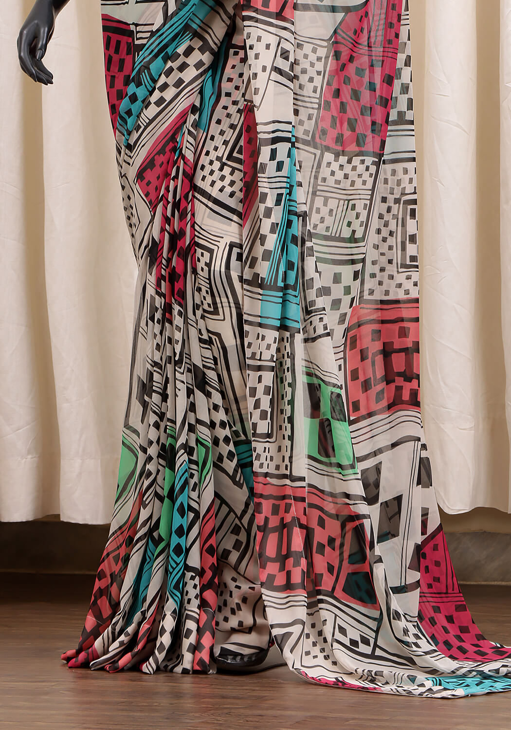 Chiffon Saree - Retro