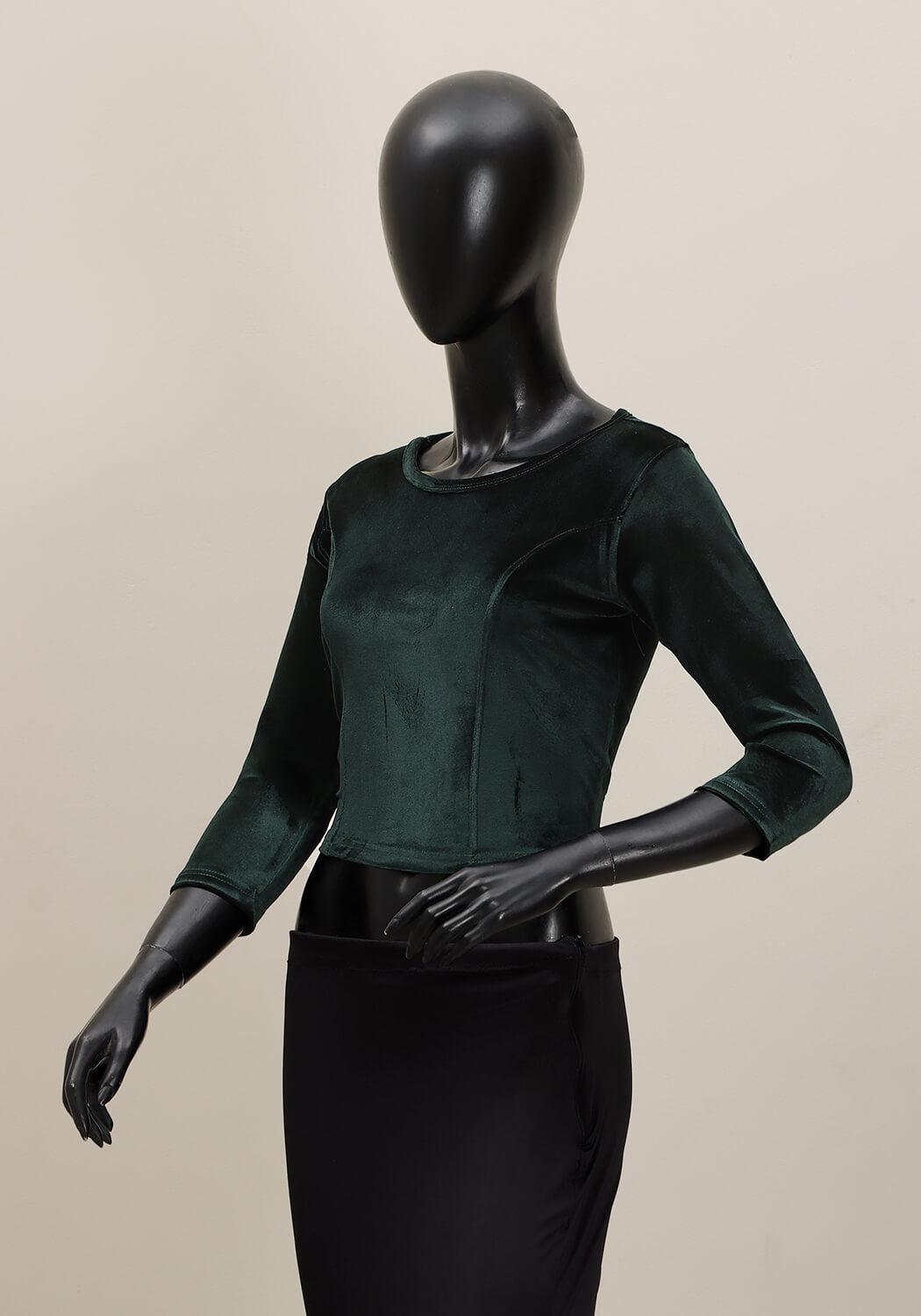 Velvet Blouse - Emerald Green