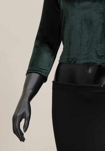 Velvet Blouse - Emerald Green