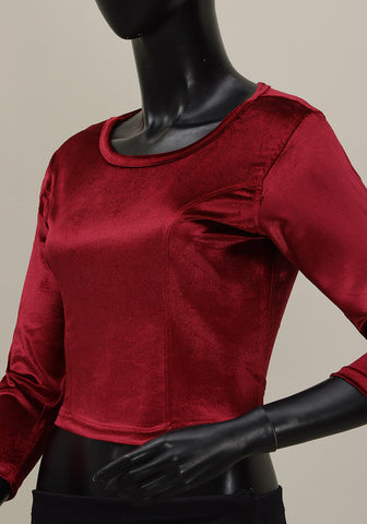 Velvet Blouse - Maroon