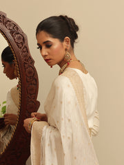 Silk Banarasi Saree - Off White