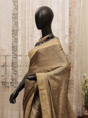 Silk Banarasi Saree - Clay