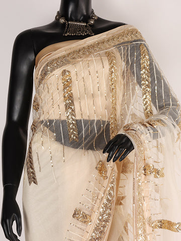 Premium Embroidered Saree - Gold