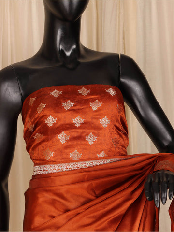 Silk Banarasi Saree - Rust