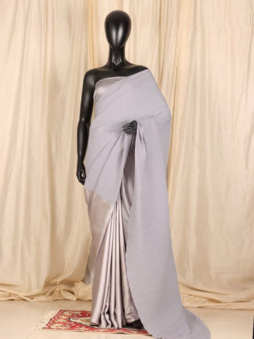 Crush Saree - Gray