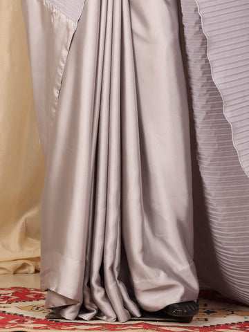 Crush Saree - Gray