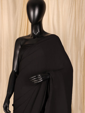 Crush Saree - Black