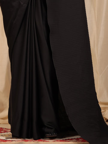 Crush Saree - Black