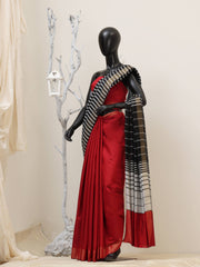 Bold Striped Cotton Silk - Red & Black