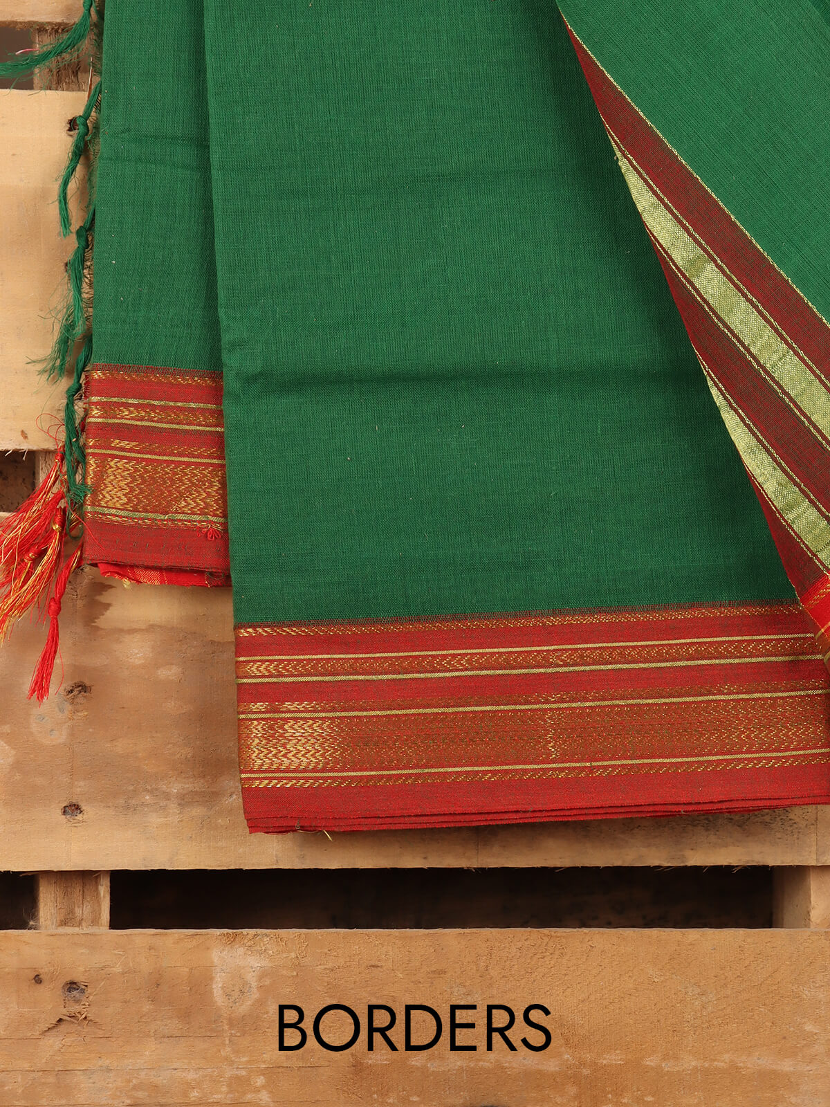 Mangalagiri Pure Cotton Saree - Indian Green