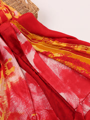 Crepe Silk Abstract Printed Saree